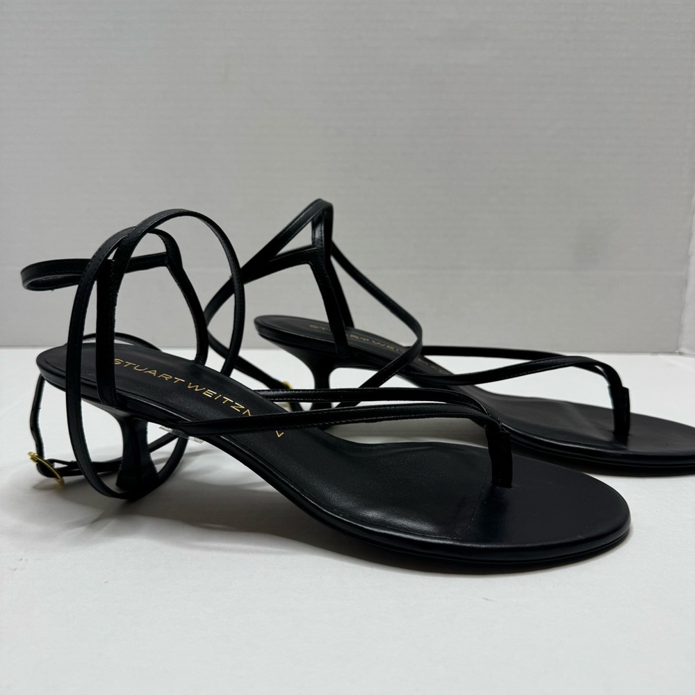 Stuart Weitzman Jimena Black Strappy Sandals - Picture 3 of 11